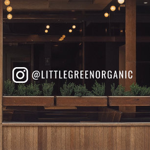 Instagram Window Cling   Your Instagram Name Decal