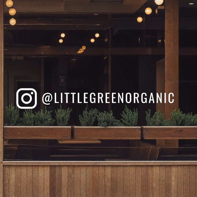 Instagram Window Cling | Your Instagram Name Decal (Creator Uploaded)