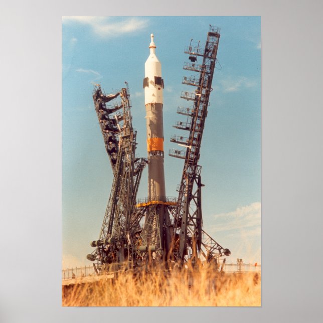 Installation of Soyuz Spacecraft at Baikonur Poster (Front)