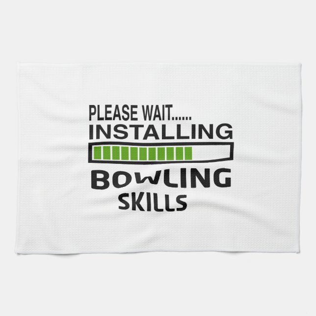Installing Bowling Skills Tea Towel (Horizontal)