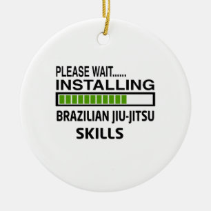 Installing Brazilian Jiu-Jitsu Skills Ceramic Tree Decoration