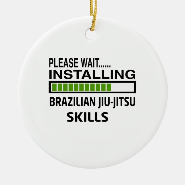 Installing Brazilian Jiu-Jitsu Skills Ceramic Tree Decoration (Front)