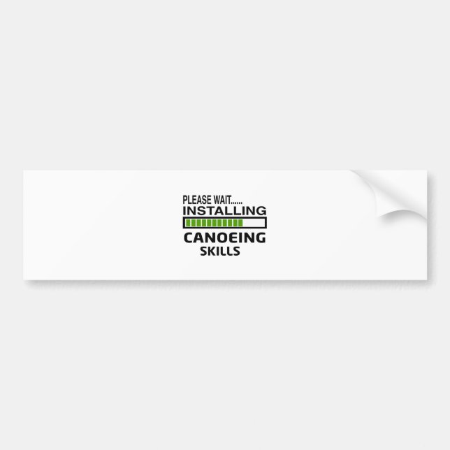 Installing Canoeing Skills Bumper Sticker (Front)