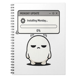 Installing Monday 0% Update - Funny Cute Notebook