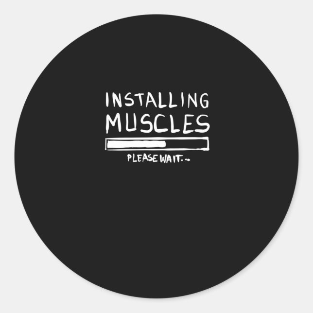 Installing Muscles Classic Round Sticker (Front)