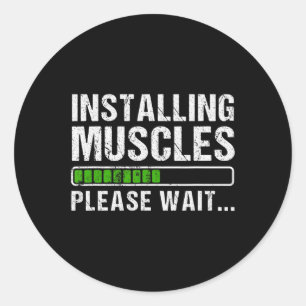 Installing Muscles Classic Round Sticker
