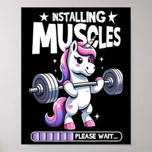 Installing Muscles Please Wait Bodybuilding Unicor Poster