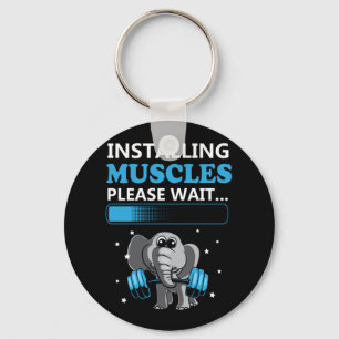 Installing muscles please wait elephant Gym Key Ring