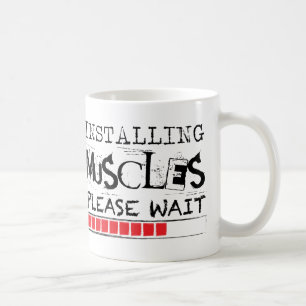 Installing Muscles, Please Wait [Grunge Version] Coffee Mug