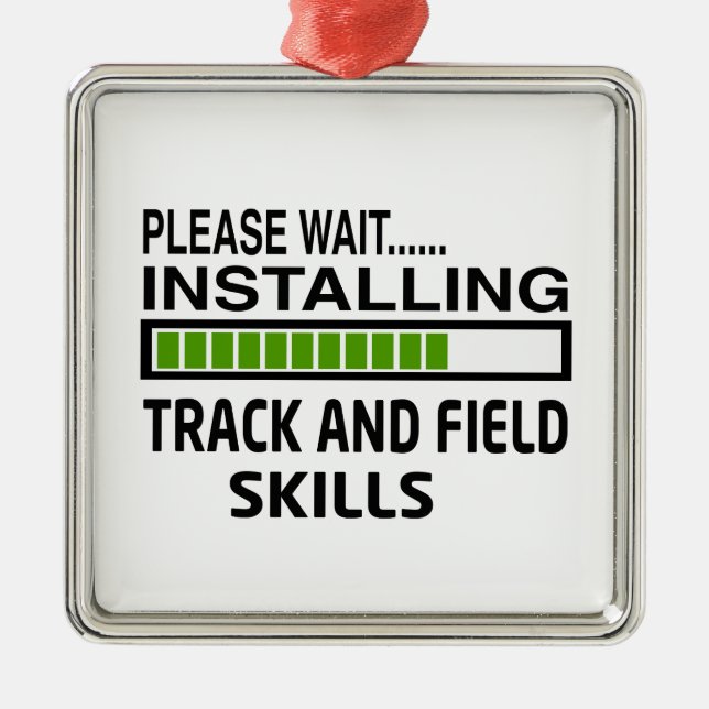 Installing Track and Field Skills Metal Tree Decoration (Front)
