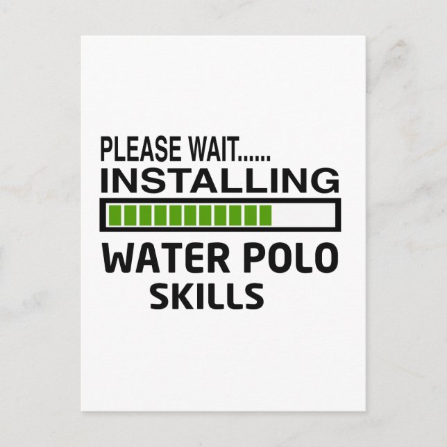 Installing Water Polo Skills Postcard (Front)