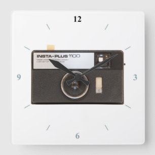 Instamatic Camera Square Wall Clock