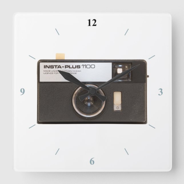 Instamatic Camera Square Wall Clock (Front)