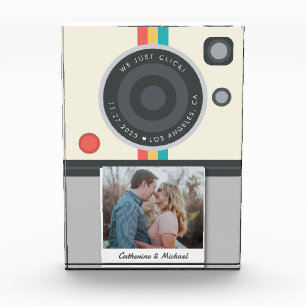 Instant Camera Couple Photo Unique Wedding  Block