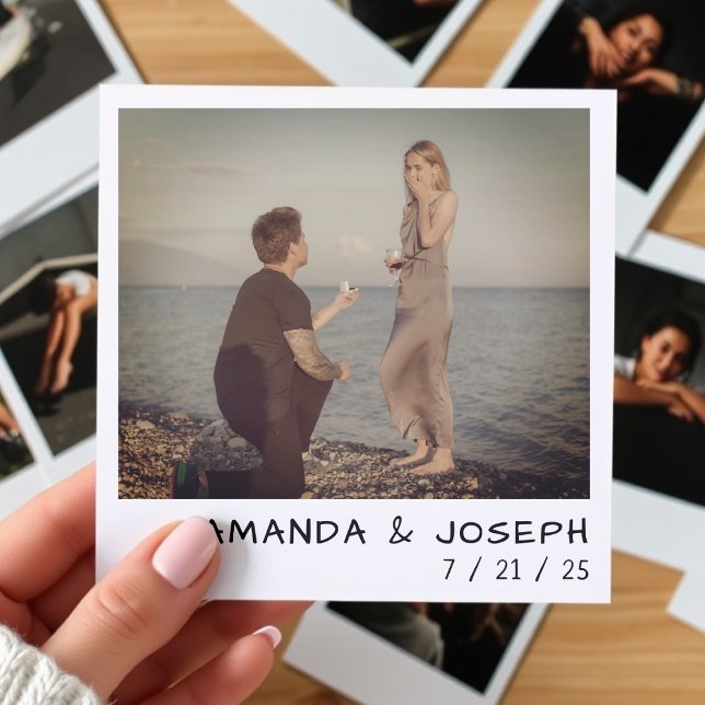 Instant Camera Photo Retro Wedding Announcement (Instant Camera Photo Retro Wedding Announcement
)