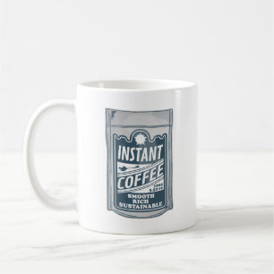 Instant coffee pop art illustration coffee mug