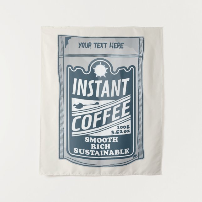 Instant coffee pop art illustration tapestry (Front)