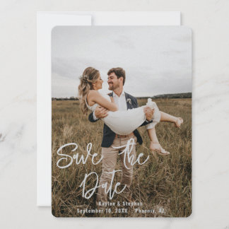 Instant Custom Script Personalised Photo Wedding Save The Date