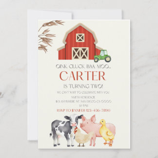 Instant Download Barnyard Birthday Invitation