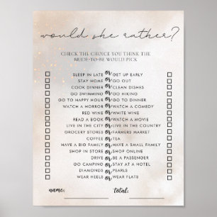 Instant Download Cloud 9 Bridal Shower Game  Poster