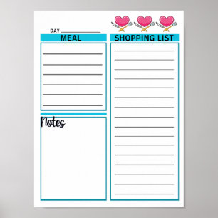 Instant Download Daily Planner Sheet Poster