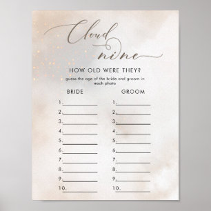 Instant Download On Cloud 9 Bridal Shower Game  Poster