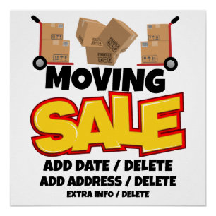 Instant Download / Physical MOVING Sale  Poster
