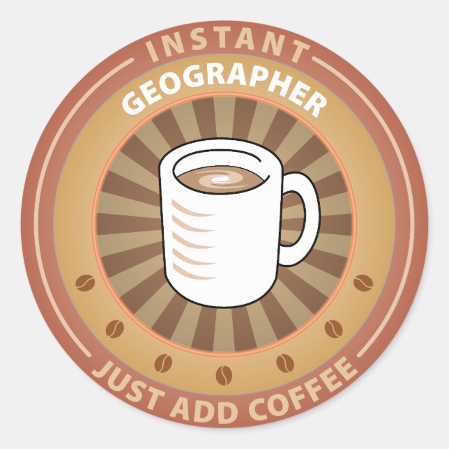 Instant Geographer Classic Round Sticker (Front)