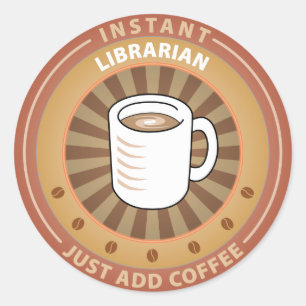 Instant Librarian Classic Round Sticker