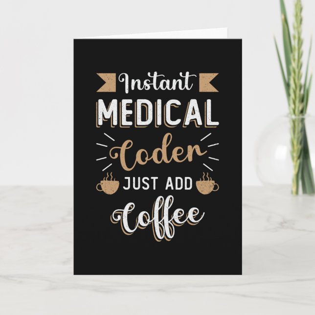 Instant Medical Coder Coffee Coding ICD Coder Card (Front)