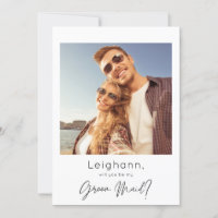 Instant Photo Be My Groom Maid Proposal