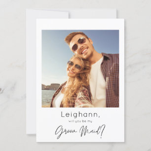 Instant Photo Be My Groom Maid Proposal Invitation