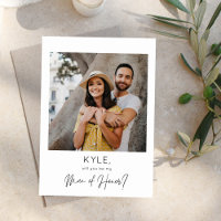 Instant Photo Be My Man of Honor Proposal