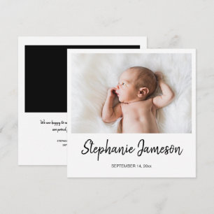 Instant Photo Birth Announcement 2