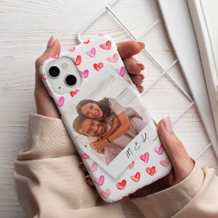 Instant Photo Hearts Pattern iPhone 13 Case