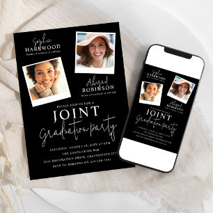 Instant Photo Joint Graduation Party Invitation