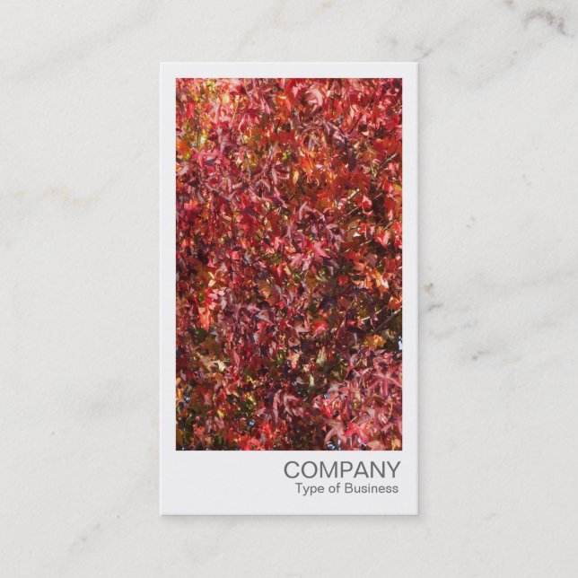 Instant Photo - Red Leaves Business Card (Front)