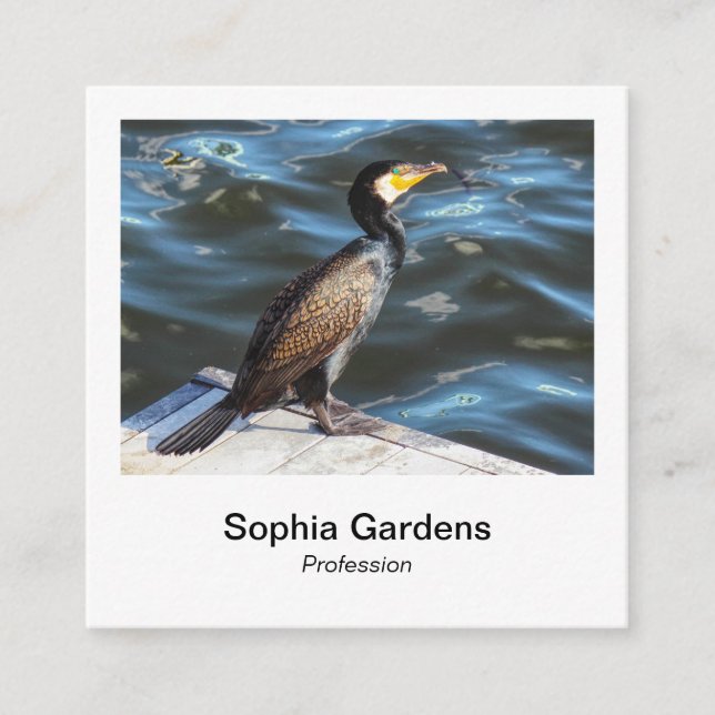 Instant Photo Style - Cormorant Square Business Ca Square Business Card (Front)