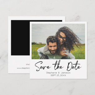 Instant Photo & Typography Save the Date Print V2 Invitation