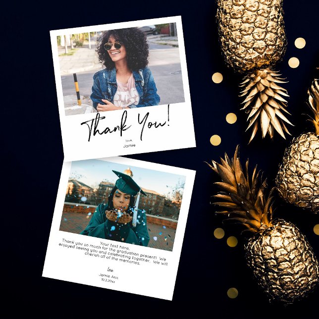 Instant Photo & Typography Thank You Card- 2 photo Invitation (Creator Uploaded)