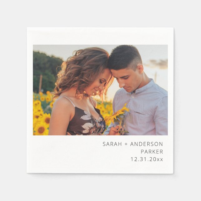 Instant Photo Wedding or Party V2 Napkin (Front)