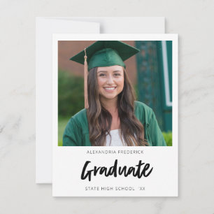 Instant Photo White 2 Graduation Announcement