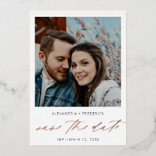 Instant Photo White Chic Save the Date