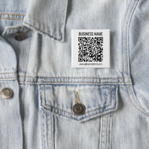 Instant QR Code (enter your website URL to change) 15 Cm Square Badge