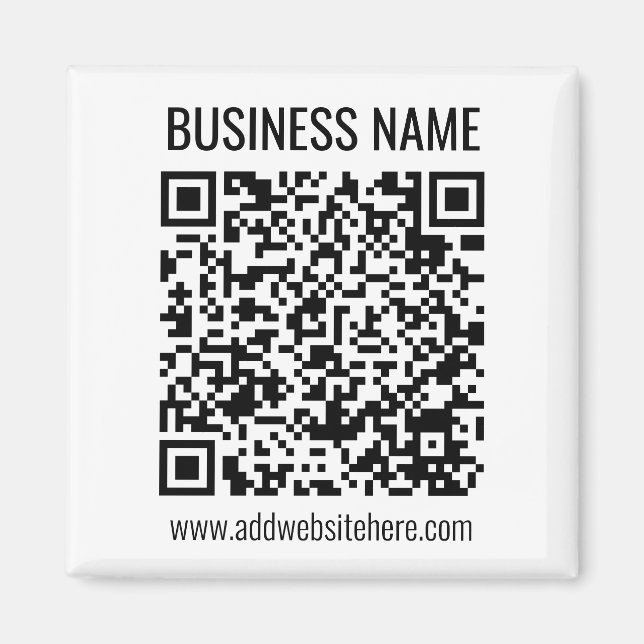 Instant QR Code (enter your website URL to change) Magnet (Front)