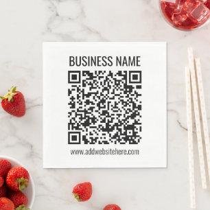 Instant QR Code (enter your website URL to change) Napkin