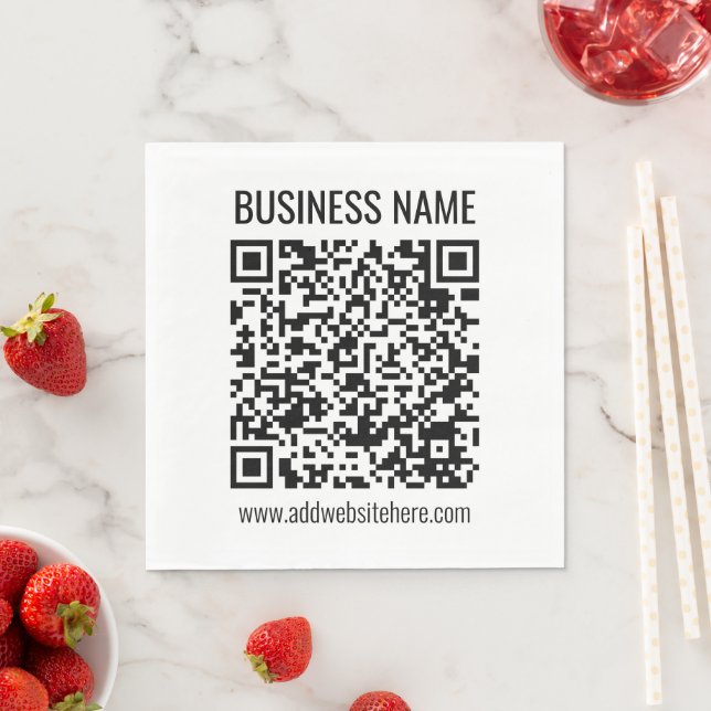 Instant QR Code (enter your website URL to change) Napkin (Insitu)
