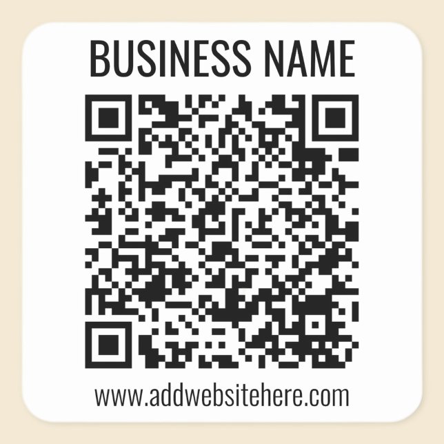 Instant QR Code (enter your website URL to change) Square Sticker (Creator Uploaded)