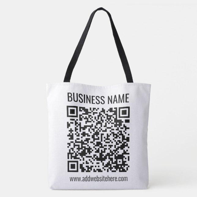 Instant QR Code (enter your website URL to change) Tote Bag (Back)