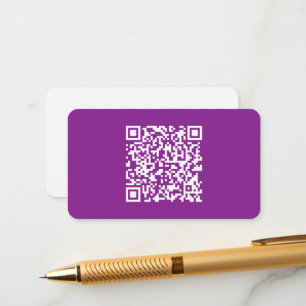 Instant QR code with Your Website URL Purple Enclosure Card